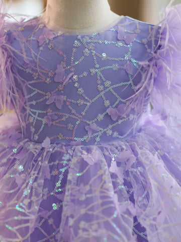 Vestido de tul con lentejuelas hasta la rodilla para bebé niña 