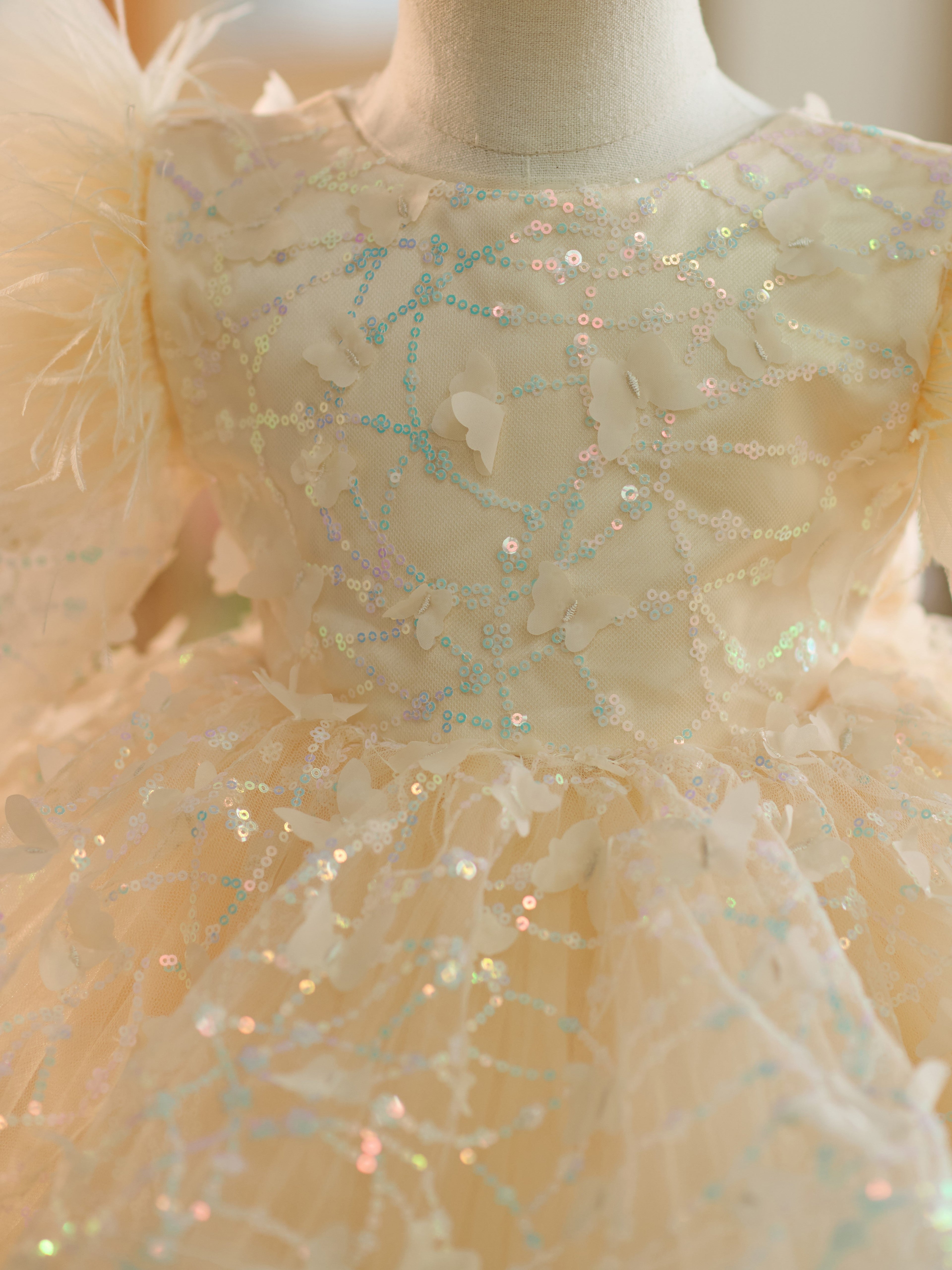 Vestido de tul con lentejuelas hasta la rodilla para bebé niña 