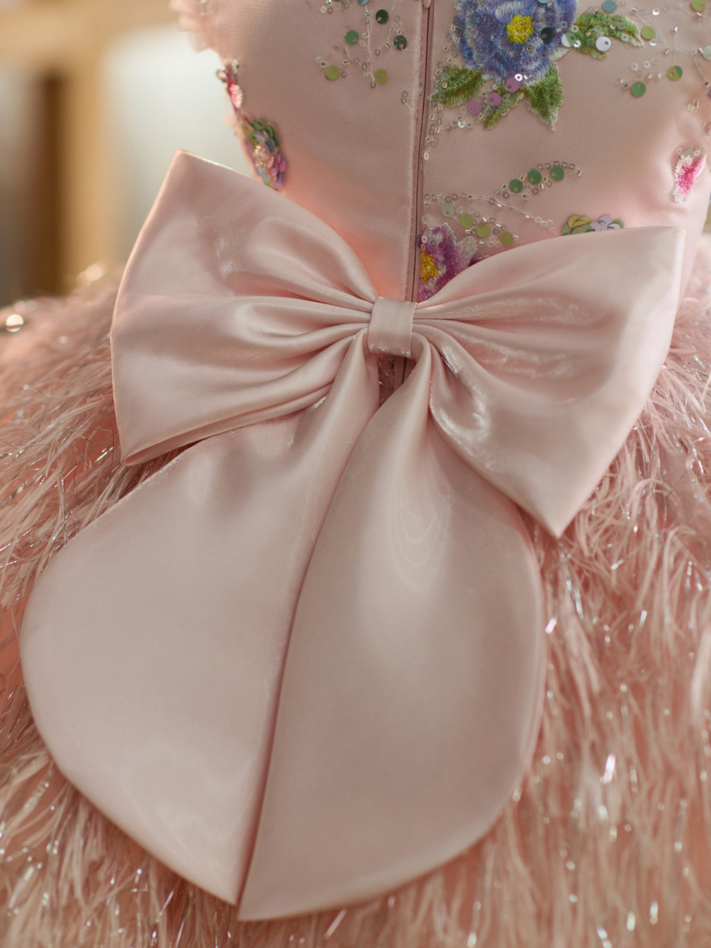 Vestido de tul bordado floral hasta la rodilla para bebé niña 