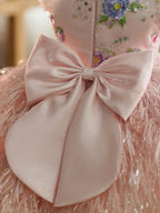 Vestido de tul bordado floral hasta la rodilla para bebé niña 