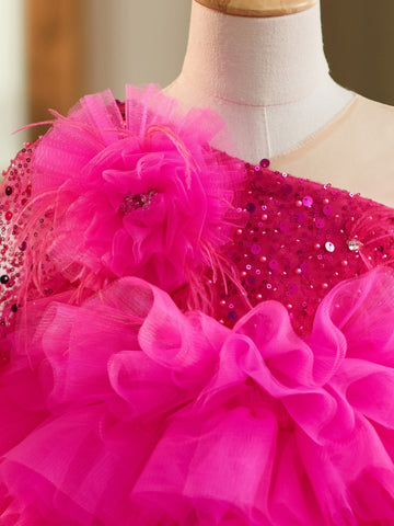 Vestido de tul con lentejuelas hasta la rodilla para bebé niña 