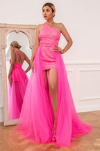 Robe de bal sexy à traîne amovible