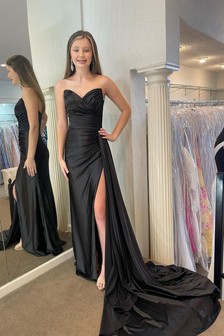 Long Prom Dress with Feathers