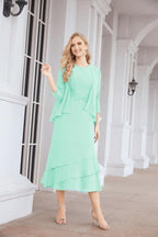 Robe de soirée deux pièces Sunnderly, coupe trapèze, pour la mère de la mariée, référence SY28072
