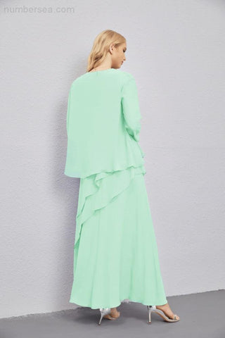 Vestidos de madre de la novia con cárdigan ligero abierto al frente, vestido formal de fiesta 28081 