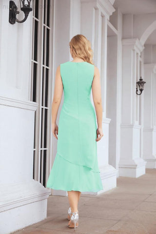 Vestido de fiesta formal de dos piezas corte A para la madre de la novia Sunderly SY28072