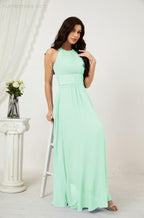 Robe de soirée formelle Baoleely en mousseline de soie, col licou, longue, sans manches, robe de demoiselle d'honneur 2802 