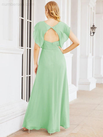 Robe de demoiselle d'honneur Sunnderly, robe de bal formelle à cape, robe dos nu pour la mère de la mariée SY28058 