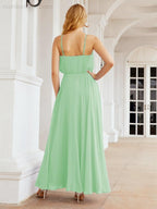 Baoleely  Halter Long Bridesmaid Dresses Formal A line Juniors Dress 28029