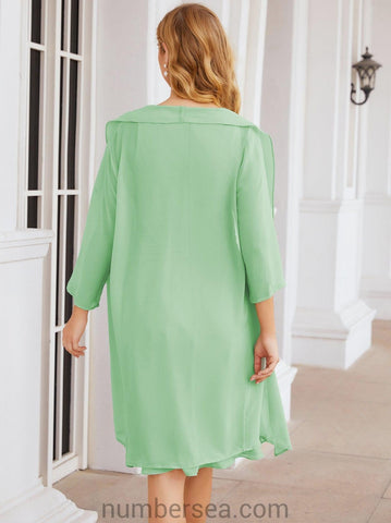 Vestidos de la madre de la novia de Sunderly, vestido de graduación, vestido plisado informal SY28065