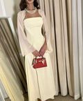 Robe de soirée longue élégante de style trapèze, robe de bal Y7609