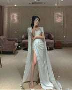 Robe de bal sirène fendue jusqu'à la cuisse, robe de soirée charmante Y317