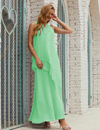 Vestido largo de gasa de talla grande para la madre de la novia, vestido de gala para dama de honor, vestido de graduación SY28019