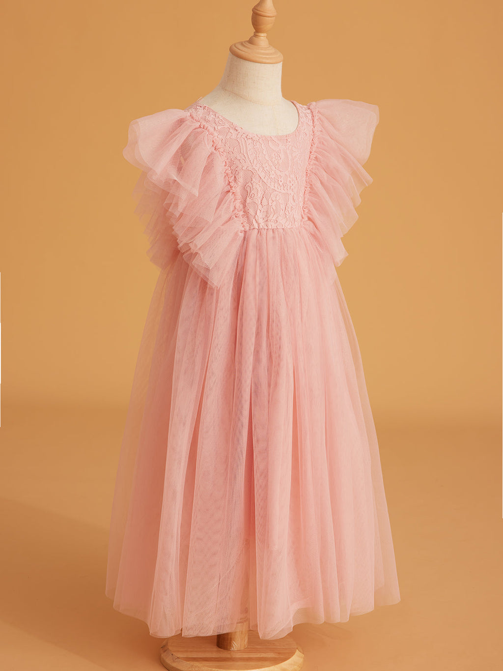 Vestido de tul y encaje hasta el tobillo (2003227816) 