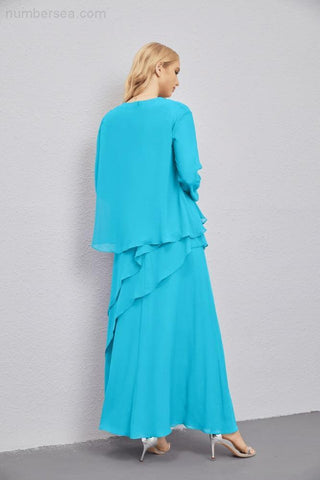 Vestidos de madre de la novia con cárdigan ligero abierto al frente, vestido formal de fiesta 28081 