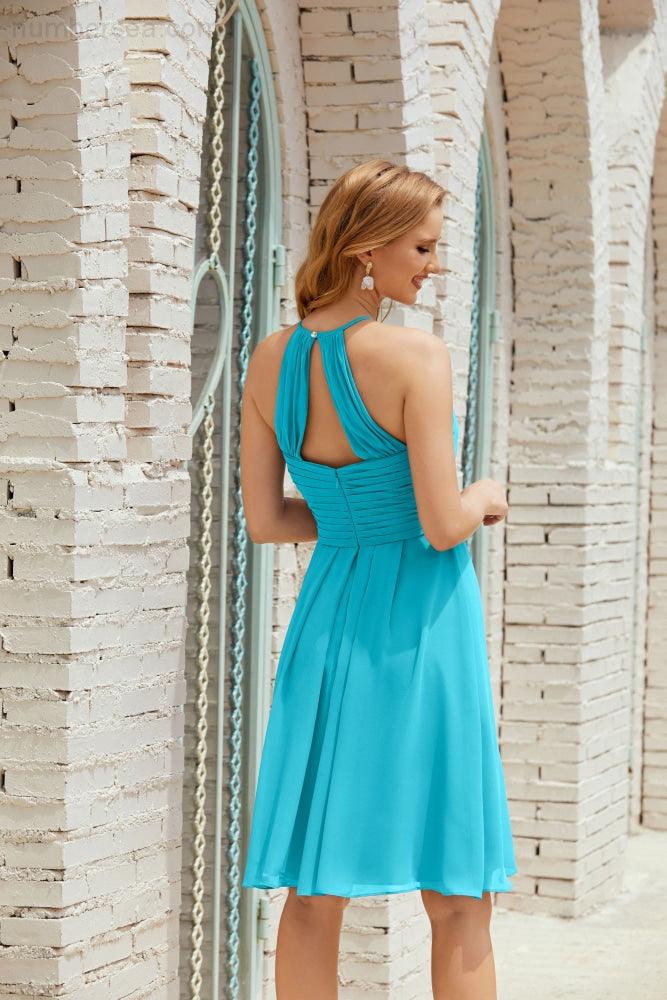 Vestidos de fiesta sin mangas, vestido formal de cóctel para graduación 28014 