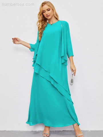 Vestidos de madre de la novia con cárdigan ligero abierto al frente, vestido formal de fiesta 28081 