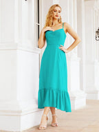 Baoleely Blackless Strap Bridesmaid Dress Ankle Length 28028