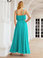 Baoleely  Halter Long Bridesmaid Dresses Formal A line Juniors Dress 28029