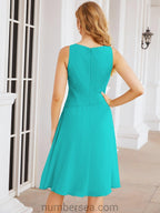 Vestidos de la madre de la novia de Sunderly, vestido de graduación, vestido plisado informal SY28065