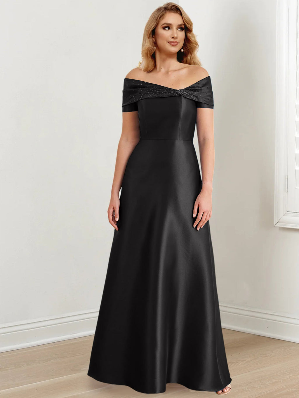 Vestidos de corte princesa/línea A hasta el suelo para la madre de la novia 