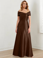 Vestidos de corte princesa/línea A hasta el suelo para la madre de la novia 