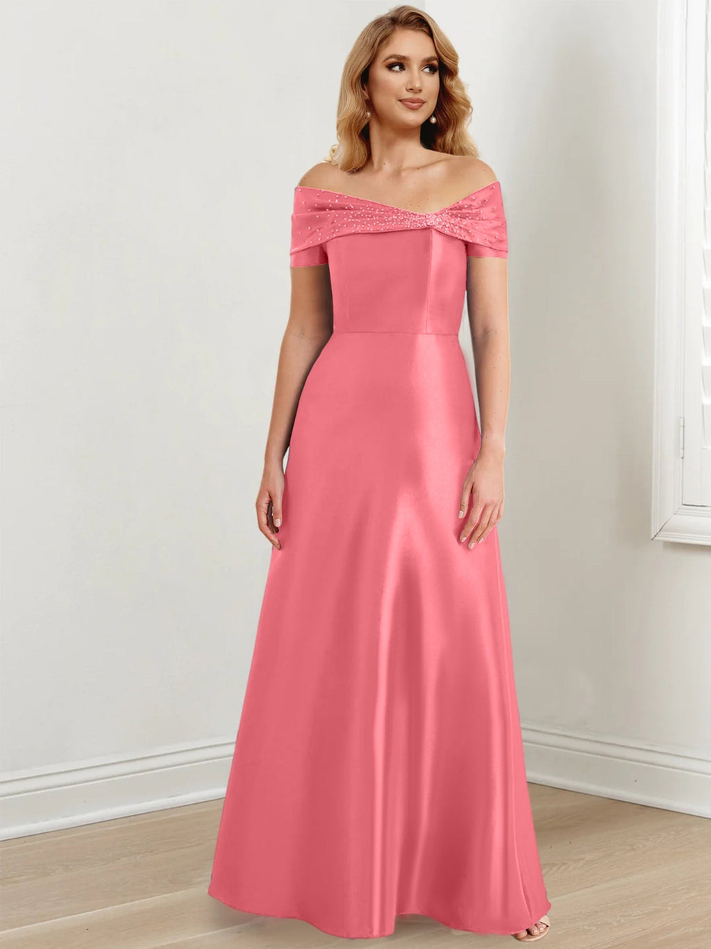 Vestidos de corte princesa/línea A hasta el suelo para la madre de la novia 