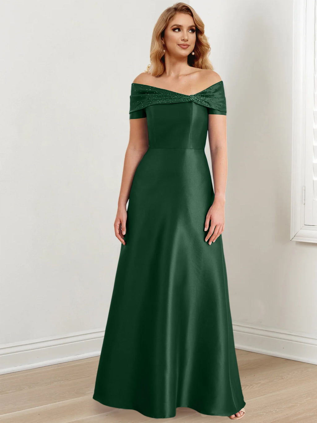 Vestidos de corte princesa/línea A hasta el suelo para la madre de la novia 