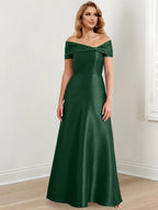 Vestidos de corte princesa/línea A hasta el suelo para la madre de la novia 
