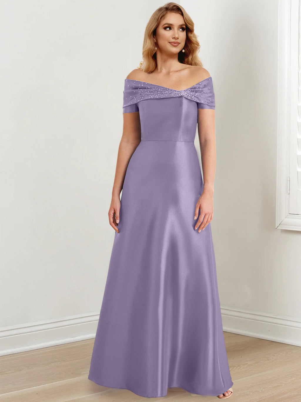 Vestidos de corte princesa/línea A hasta el suelo para la madre de la novia 
