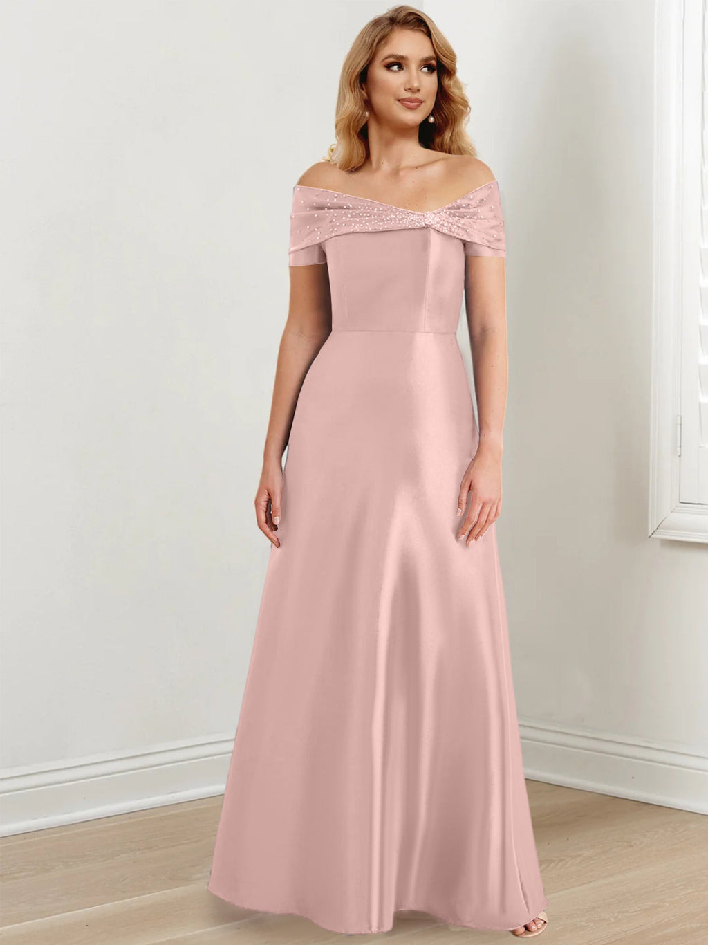 Vestidos de corte princesa/línea A hasta el suelo para la madre de la novia 