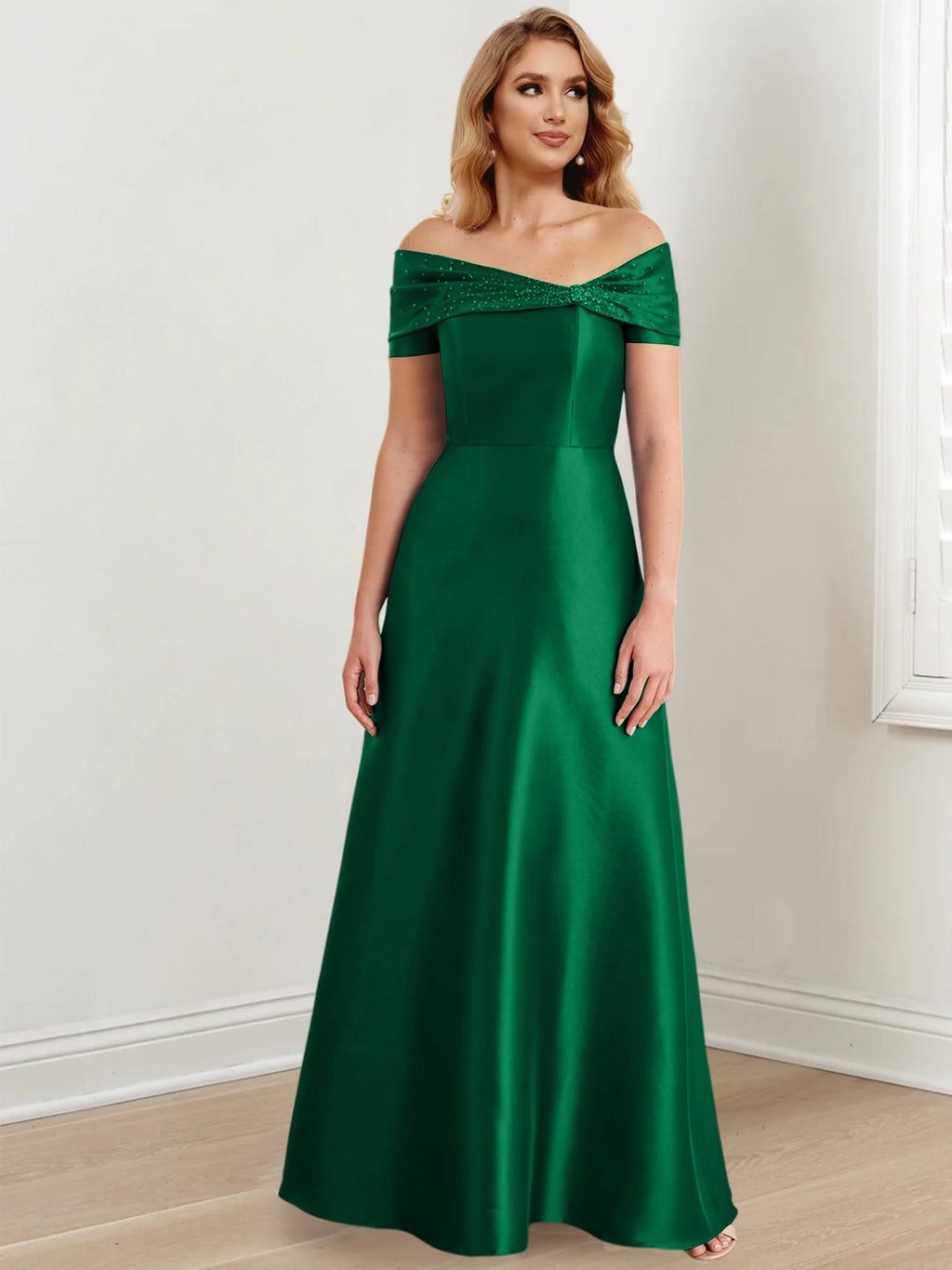 Vestidos de corte princesa/línea A hasta el suelo para la madre de la novia 