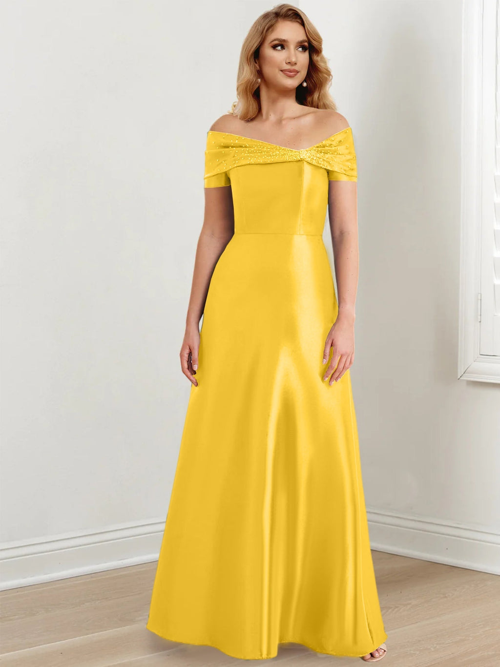 Vestidos de corte princesa/línea A hasta el suelo para la madre de la novia 
