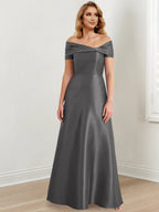 Vestidos de corte princesa/línea A hasta el suelo para la madre de la novia 