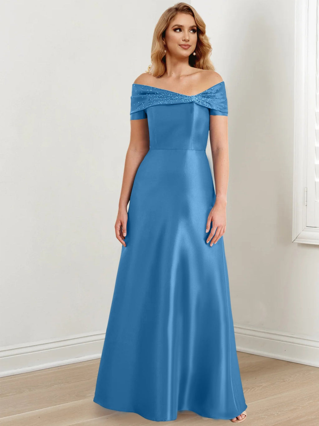 Vestidos de corte princesa/línea A hasta el suelo para la madre de la novia 
