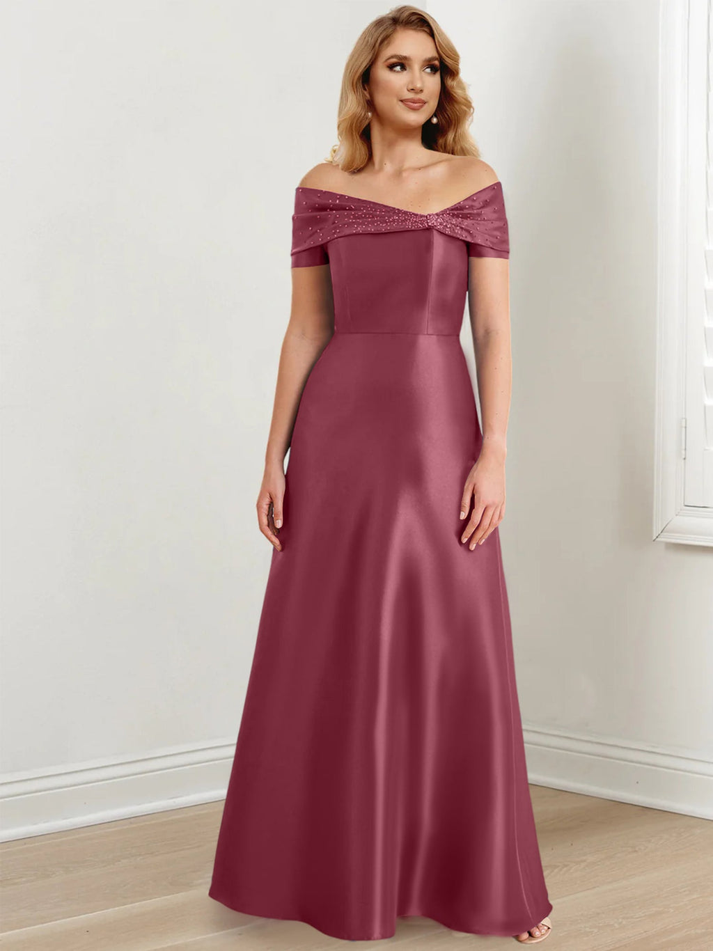 Vestidos de corte princesa/línea A hasta el suelo para la madre de la novia 