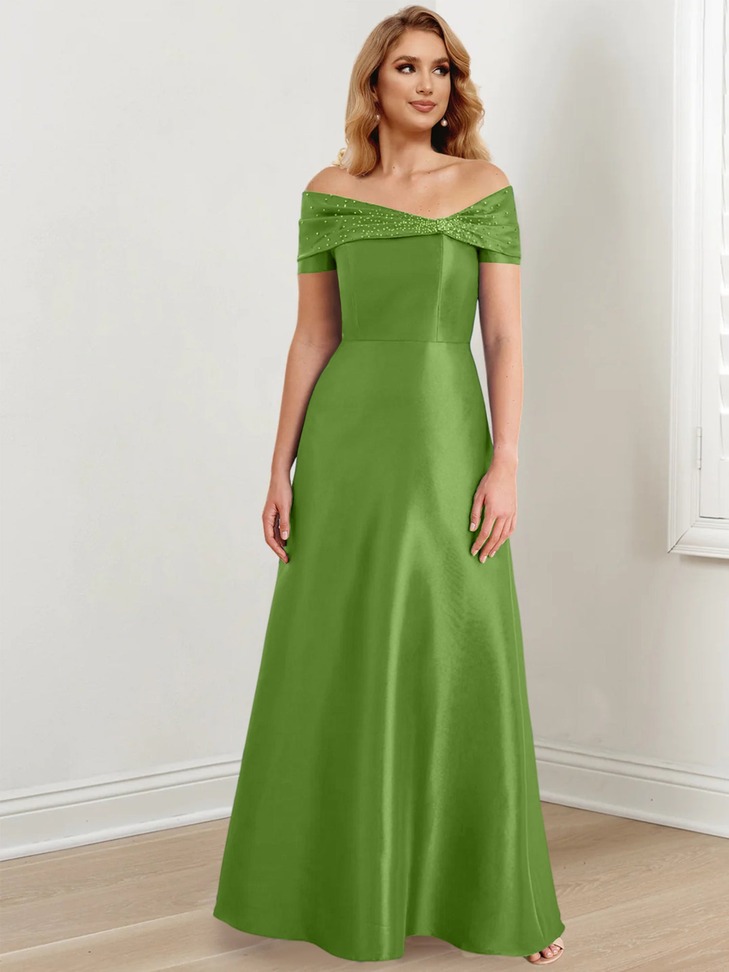 Vestidos de corte princesa/línea A hasta el suelo para la madre de la novia 