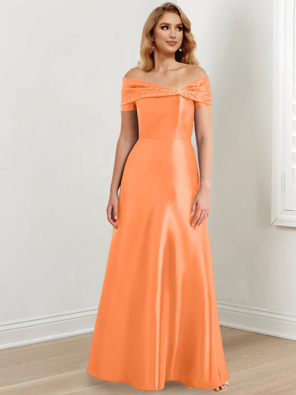 Vestidos de corte princesa/línea A hasta el suelo para la madre de la novia 