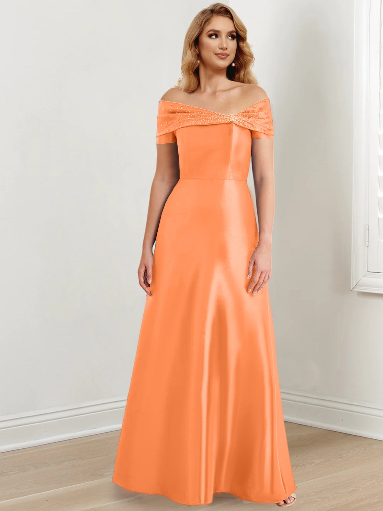 Vestidos de corte princesa/línea A hasta el suelo para la madre de la novia 