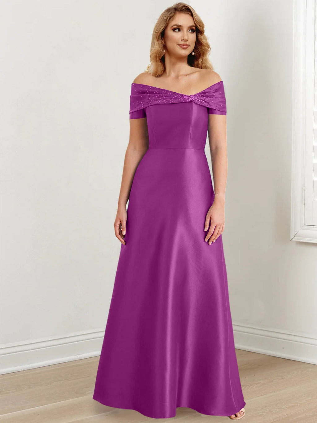 Vestidos de corte princesa/línea A hasta el suelo para la madre de la novia 
