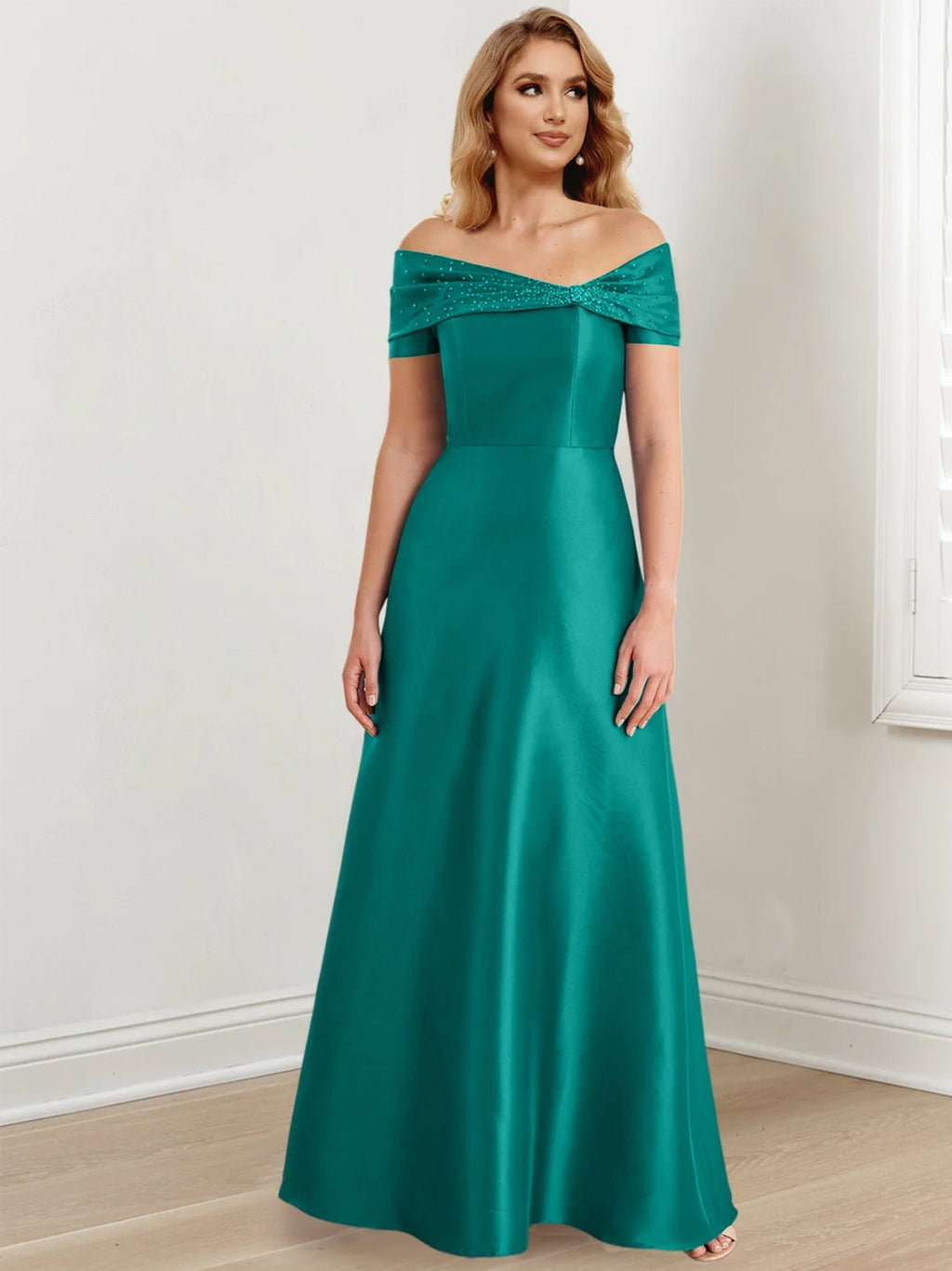 Vestidos de corte princesa/línea A hasta el suelo para la madre de la novia 