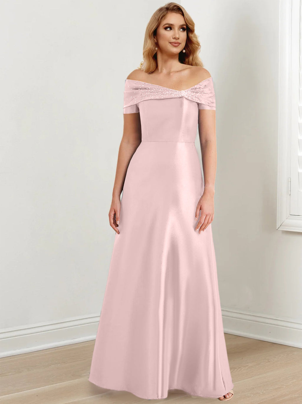 Vestidos de corte princesa/línea A hasta el suelo para la madre de la novia 