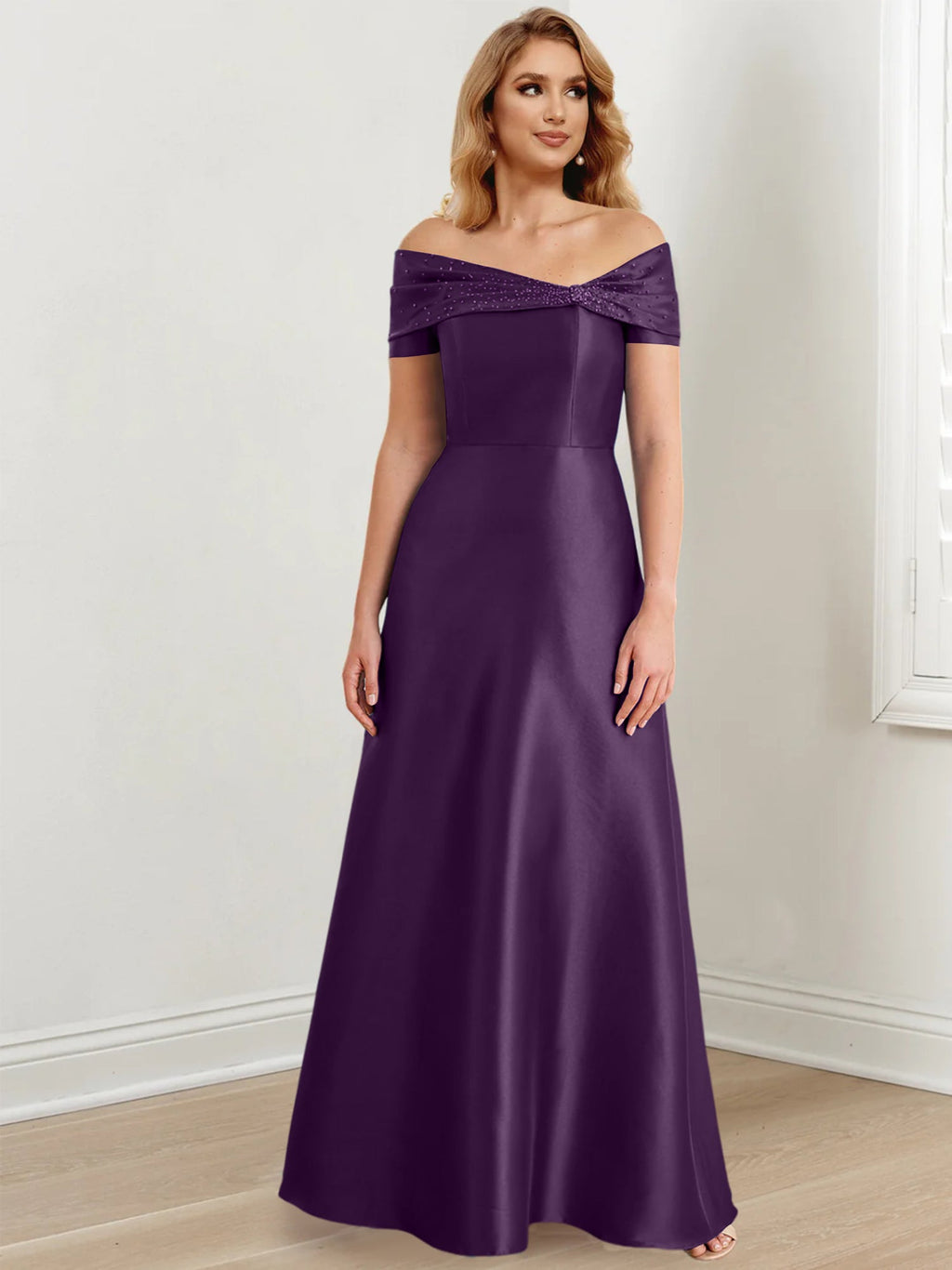 Vestidos de corte princesa/línea A hasta el suelo para la madre de la novia 