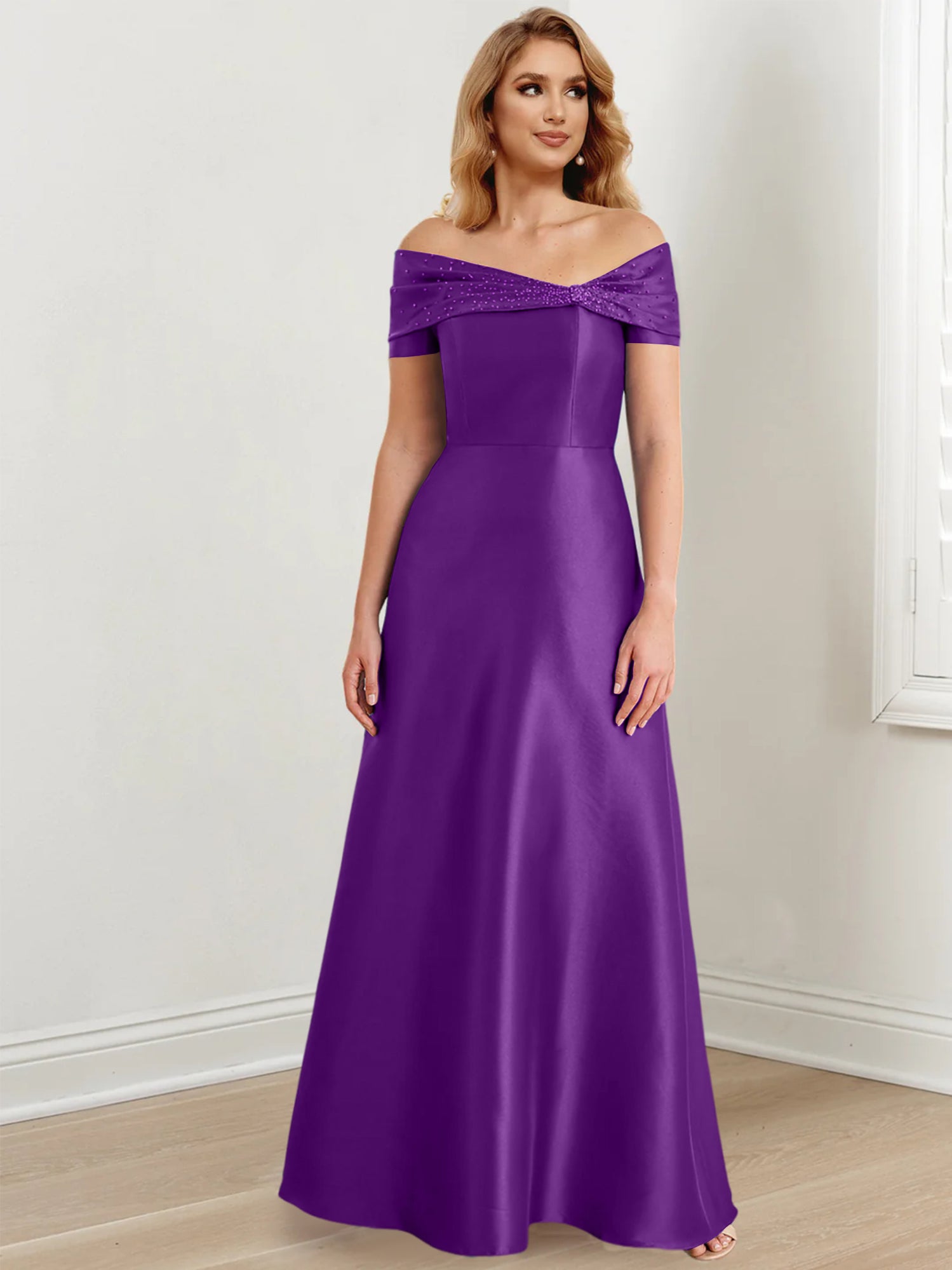 Vestidos de corte princesa/línea A hasta el suelo para la madre de la novia 