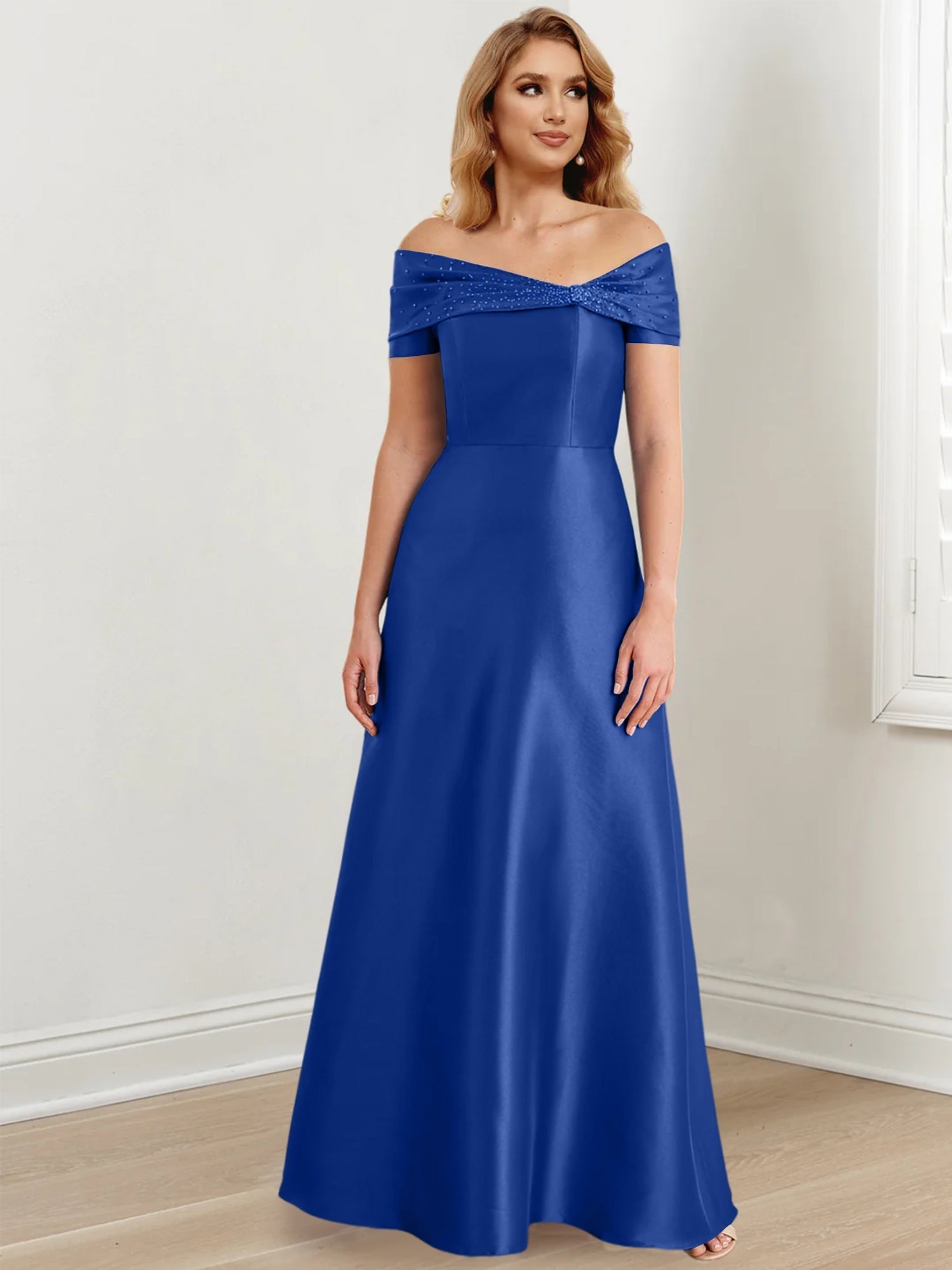 Vestidos de corte princesa/línea A hasta el suelo para la madre de la novia 