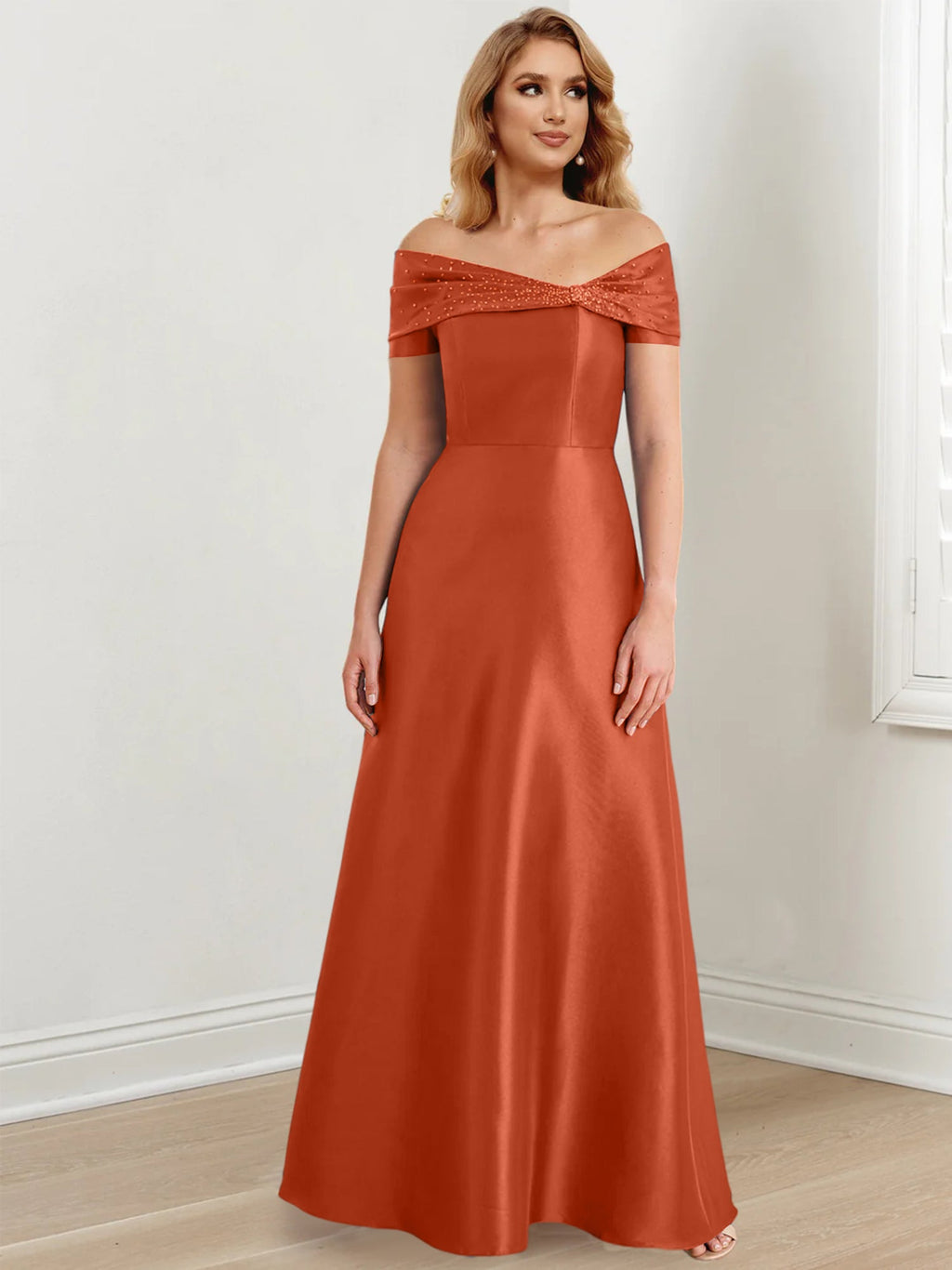 Vestidos de corte princesa/línea A hasta el suelo para la madre de la novia 