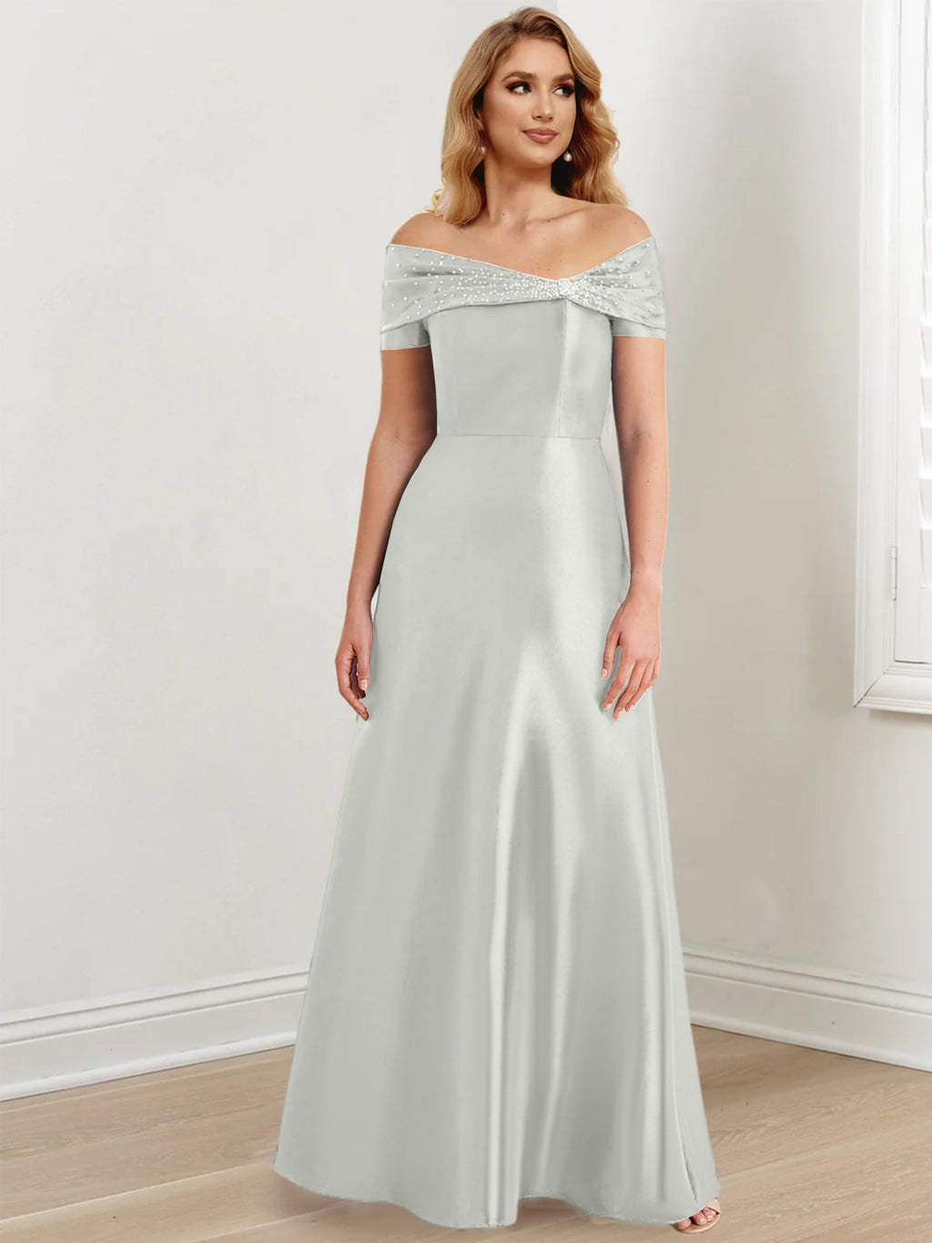 Vestidos de corte princesa/línea A hasta el suelo para la madre de la novia 