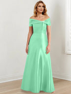 Vestidos de corte princesa/línea A hasta el suelo para la madre de la novia 