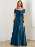 Vestidos de corte princesa/línea A hasta el suelo para la madre de la novia 