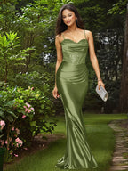 Glamorous Spaghetti Straps Sculpted Beads Prom Dress